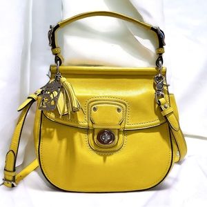 COACH Willis Yellow Leather Crossbody Bag